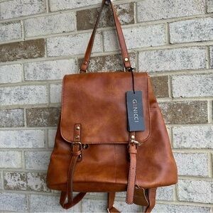 Unisex Genuine Leather Backpack